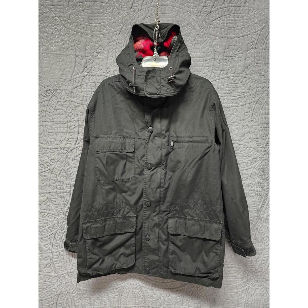 Vintage‎ Eddie Bauer Mens Wool Lined Mountain Parka Jacket Size M Black Outdoors
